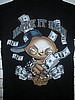 6 PCS Short sleeve black t shirt with ST and money