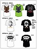 6 pcs Screen Printed Tshirts 1001345
