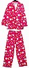 6 PCS JUNIOR'S FLANNEL PAJAMA GIFT SET - FUSCHIA FLOWERS