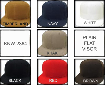 Flat Visor Colored Hats for embroidery/spray painting