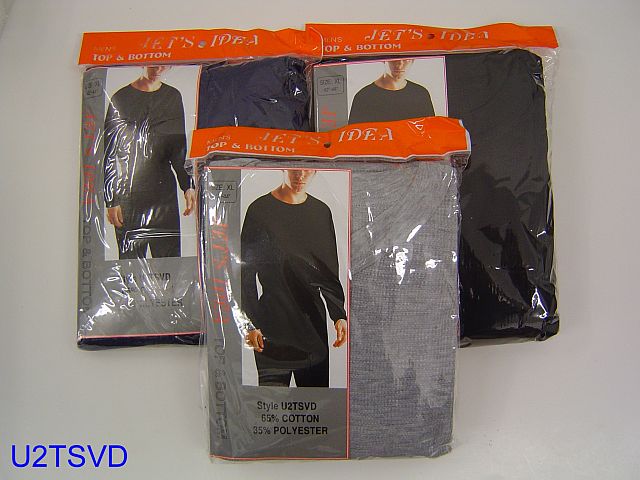 Men's 2 Pc Thermal Sets Dark Colors