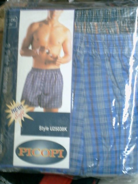 1 Dz Men's checkered boxer shorts 25038