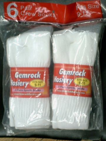 White Crew Socks